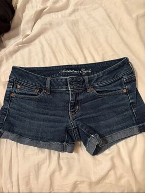 American Eagle Outfitters Dark Indigo Women's Denim Cutoff Shorts